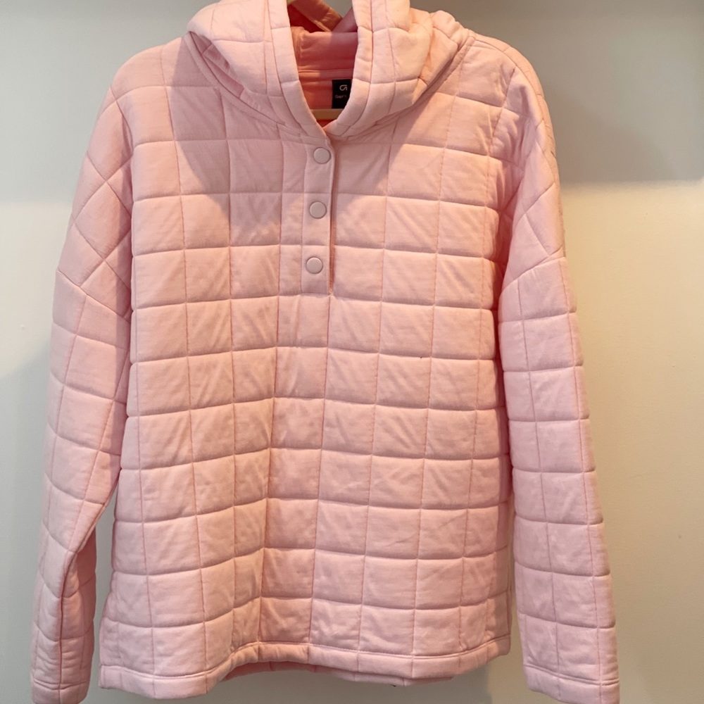 Gap Quilted Hooded Sweatshirt